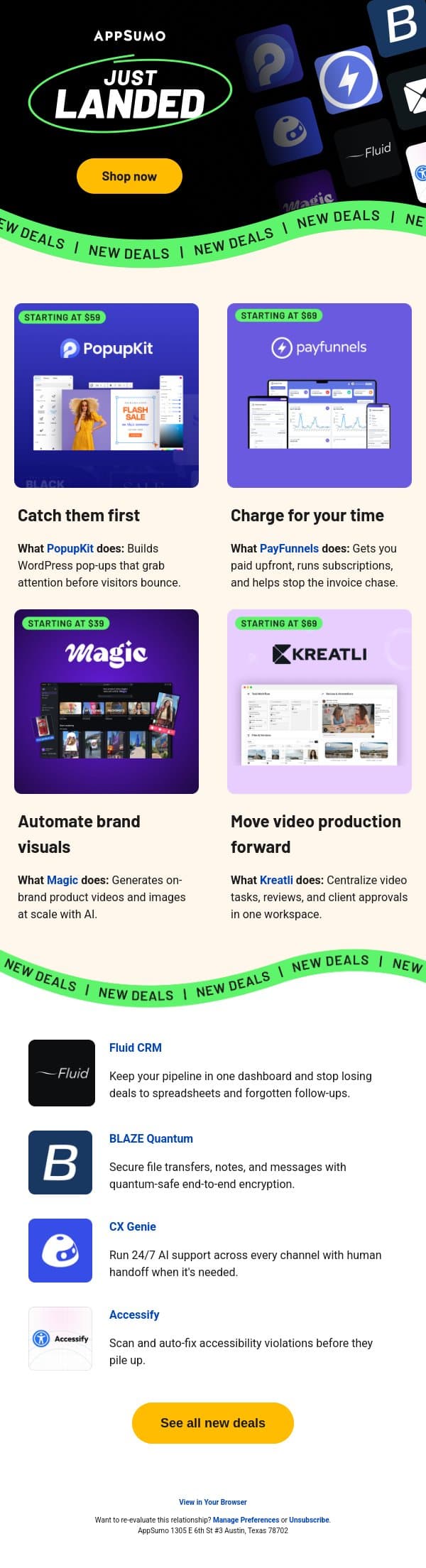 Just like Magic email from AppSumo screenshot