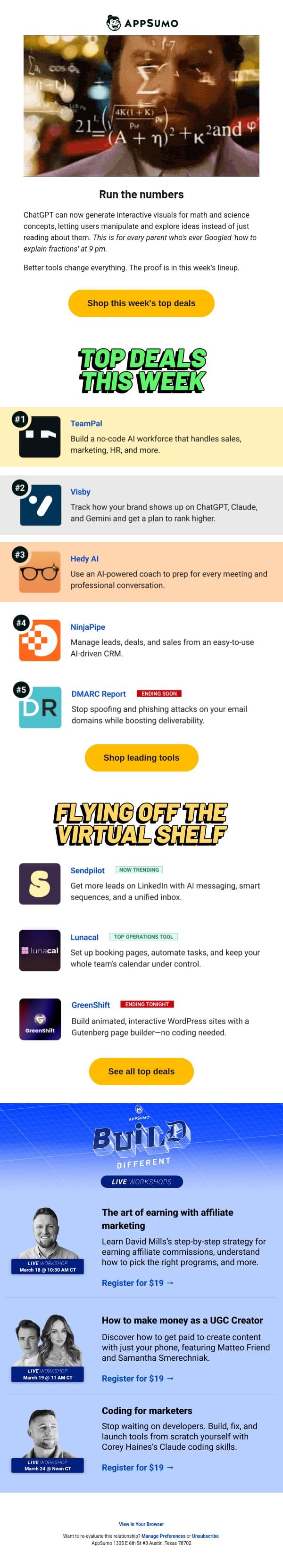 Perfect additions email from AppSumo screenshot