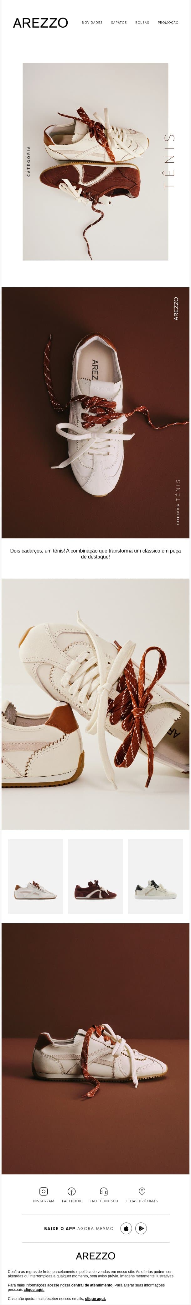 Tênis Arezzo: escolha o seu 💌 email from Arezzo screenshot