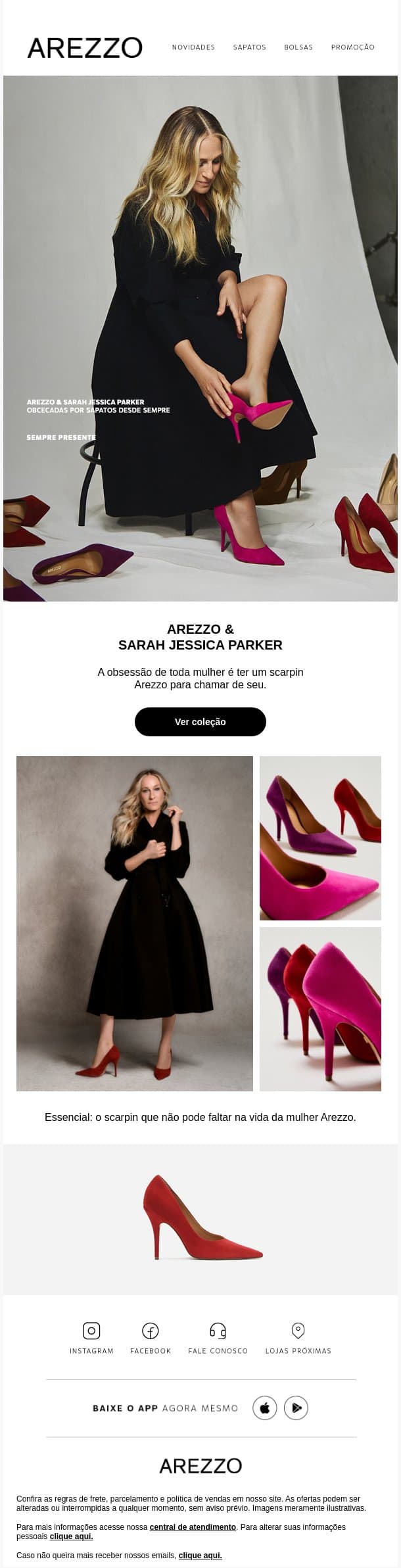 OBCECADAS POR SCARPINS 👠 email from Arezzo screenshot