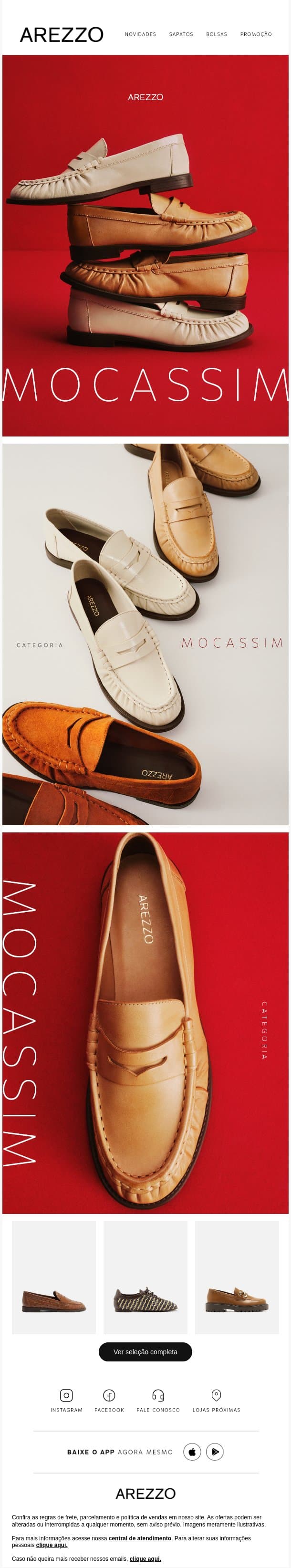 Mocassim: O clássico da vez✨ email from Arezzo screenshot
