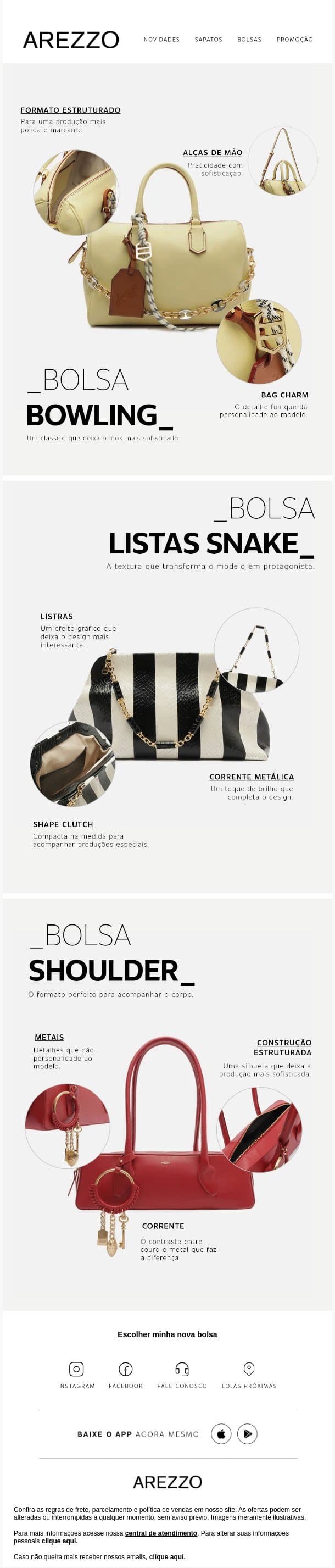 Detalhes que fazem a diferença ✨ email from Arezzo screenshot