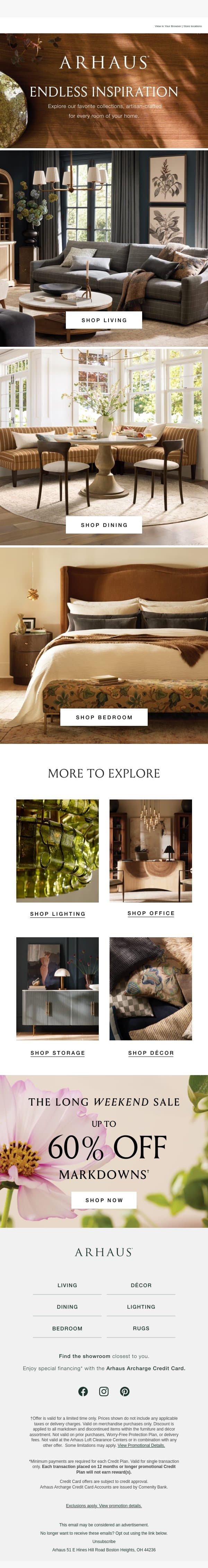 Customer Favorites Await email from Arhaus screenshot