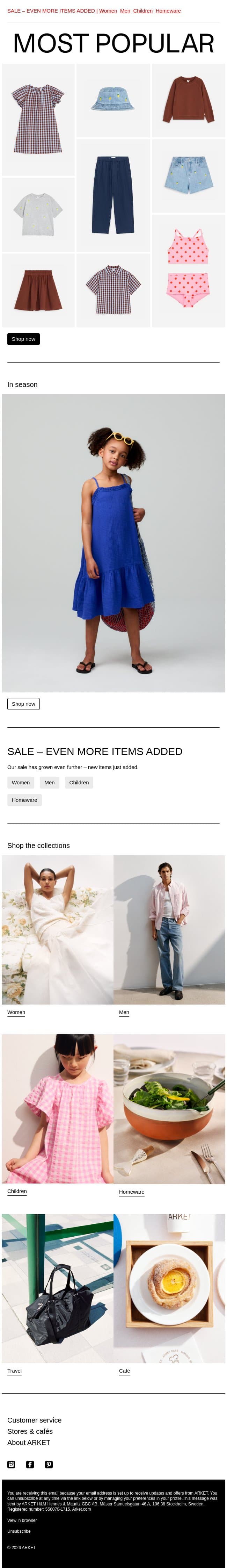Children – Most popular email from Arket screenshot