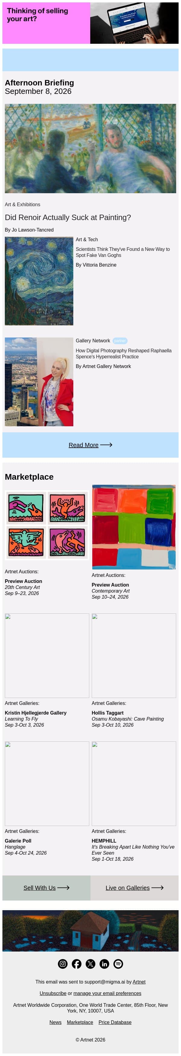 Was Renoir Actually Bad at Painting? email from Artnet screenshot