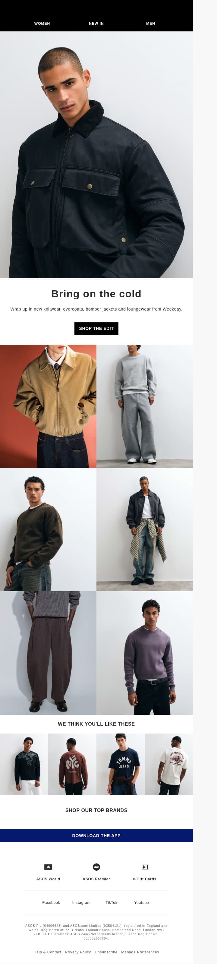 Bring on the cold email from ASOS screenshot