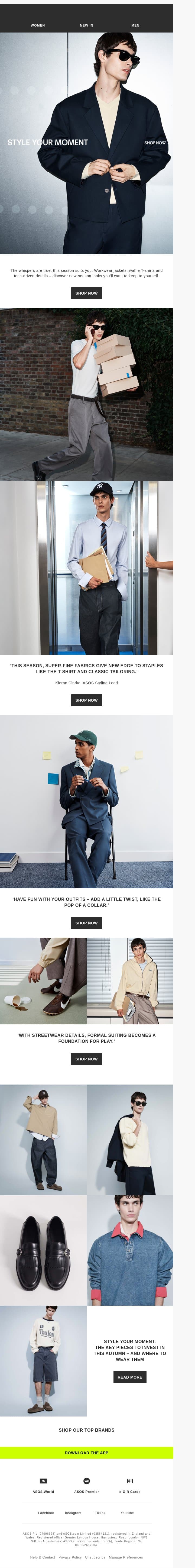 We’ve got something to tell you email from ASOS screenshot