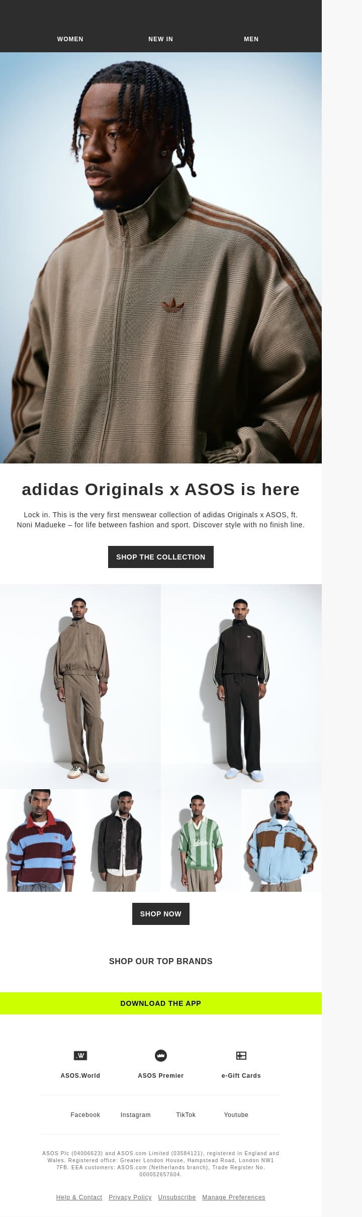 adidas Originals x ASOS is here email from ASOS screenshot