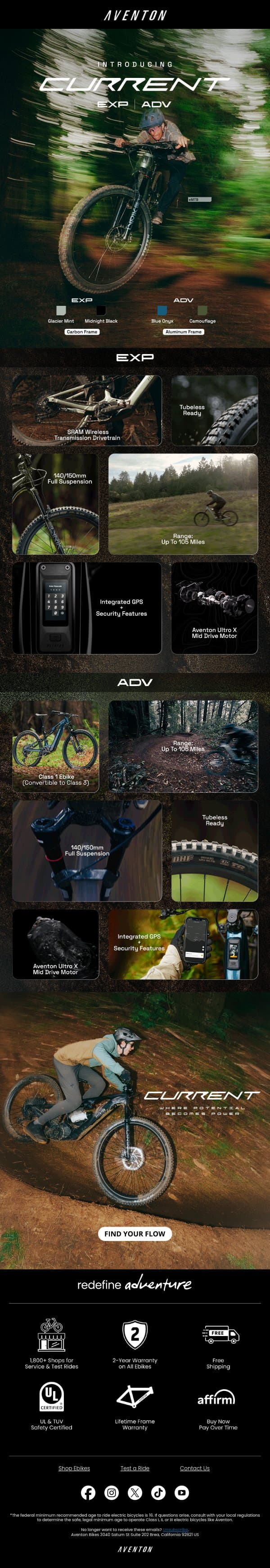 A Closer Look: Breaking Down the Current 🔍 email from Aventon screenshot