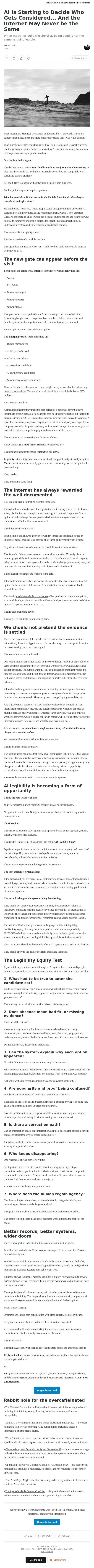 AI Is Starting to Decide Who Gets Considered... And the Internet May Never be the Same email from Averi screenshot