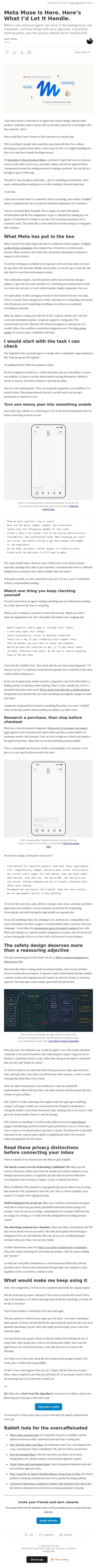 Meta Muse Is Here. Here’s What I’d Let It Handle. email from Averi screenshot