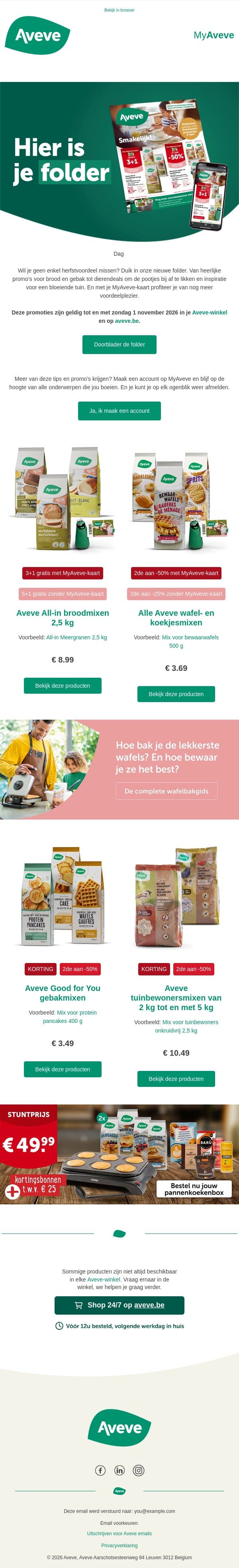 De beste deals uit de folder ✅ email from Aveve screenshot