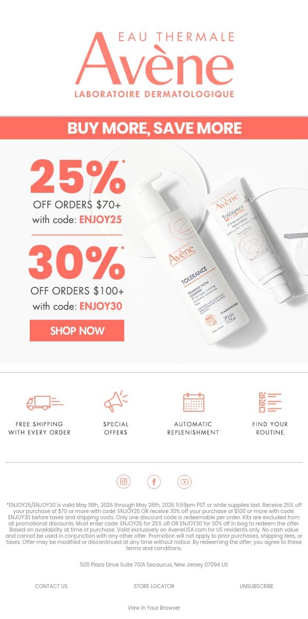 Time For A Skincare Refresh 🔁 email from Avène screenshot
