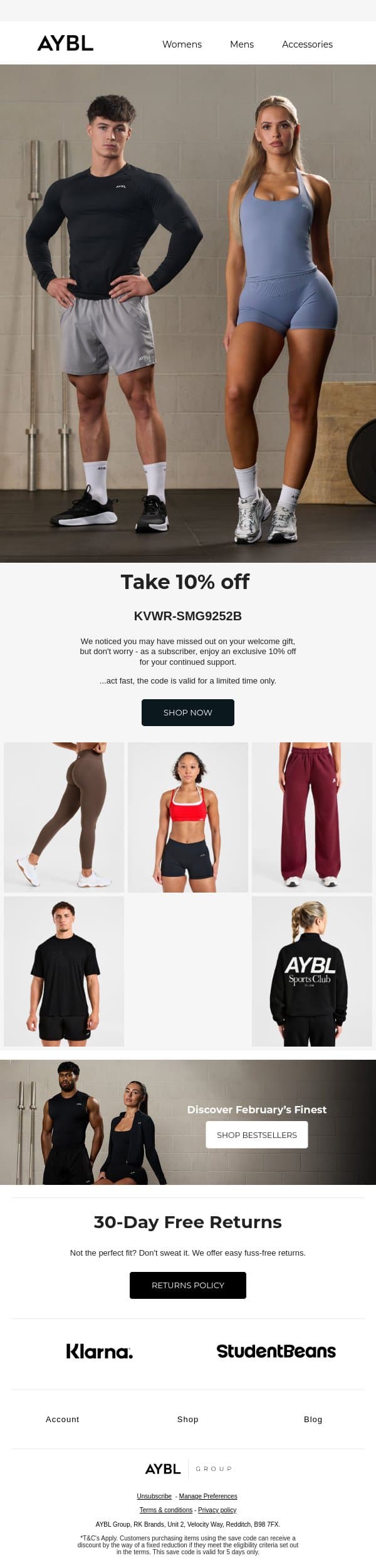 Missed out last time? 👀 email from AYBL screenshot