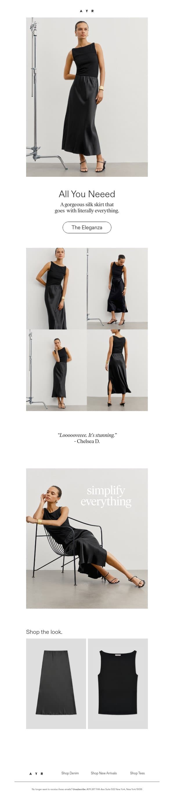 for your minimalist moodboard email from AYR screenshot