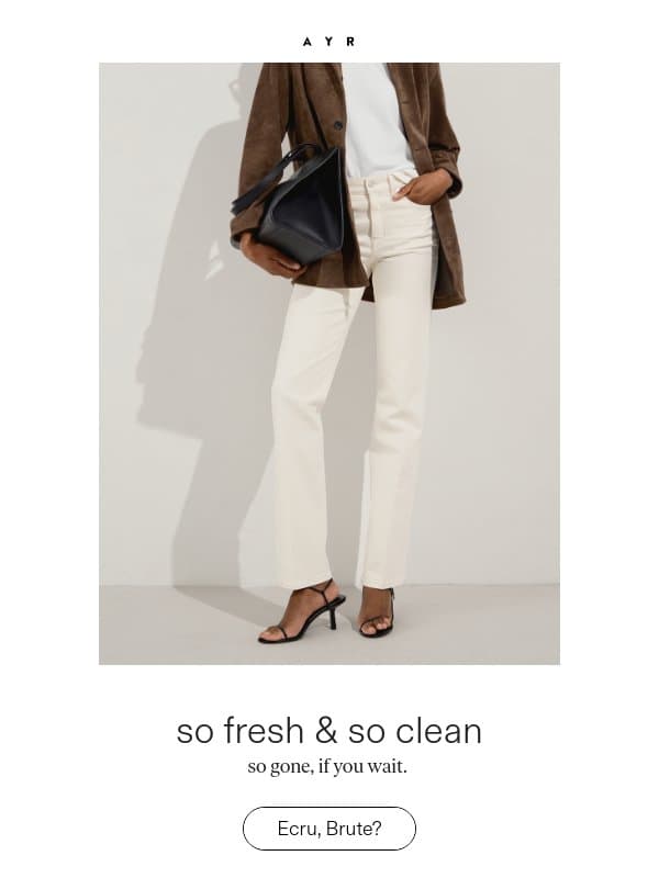 the jean of the season is selling out email from AYR
