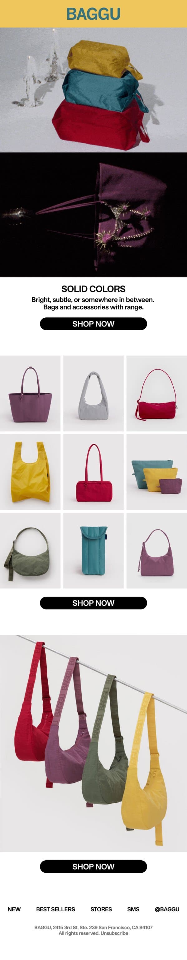 A Look at the Fall Palette email from Baggu screenshot