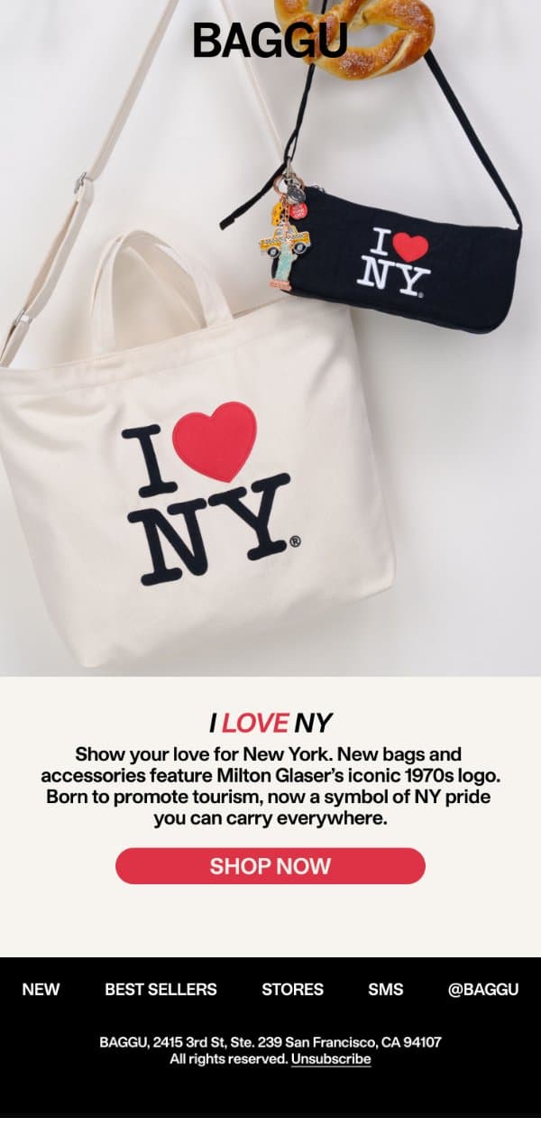 I ❤️ NY email from Baggu screenshot