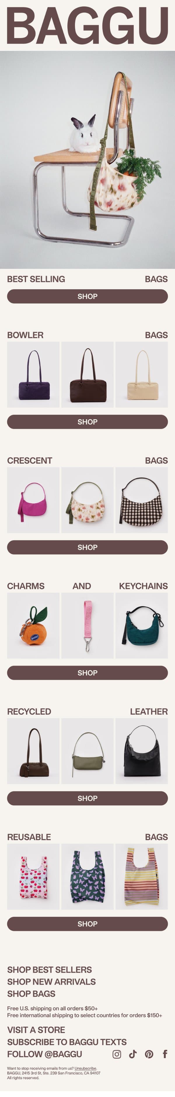Fan Favorites email from Baggu screenshot