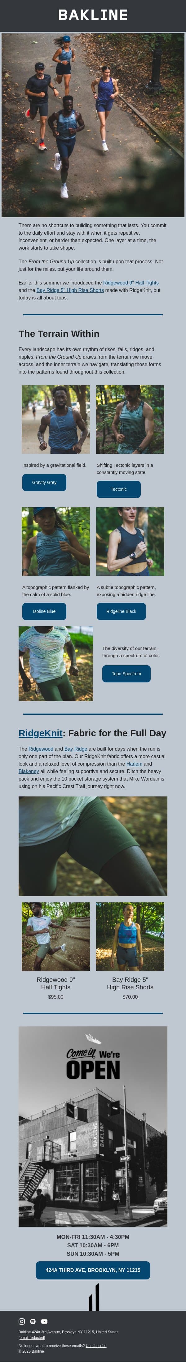 It All Starts From The Ground Up email from Bakline screenshot