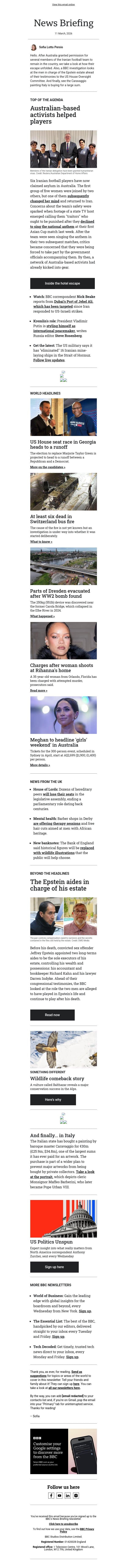 How Iranian football players claimed asylum in Australia email from BBC screenshot