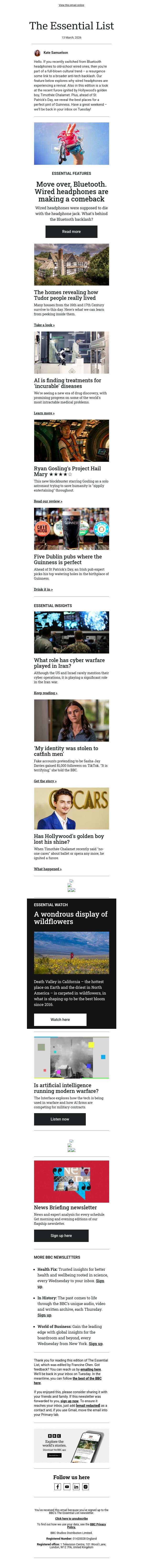 The backlash against Bluetooth headphones email from BBC screenshot