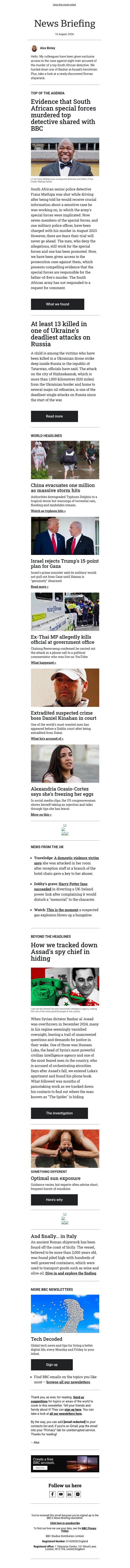 The case that shocked South Africa email from BBC screenshot