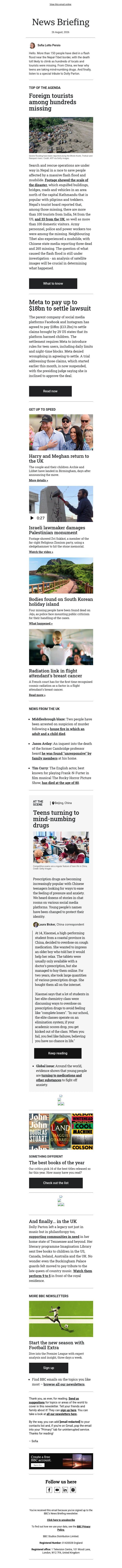 What we know about deadly Nepal flash flood email from BBC screenshot