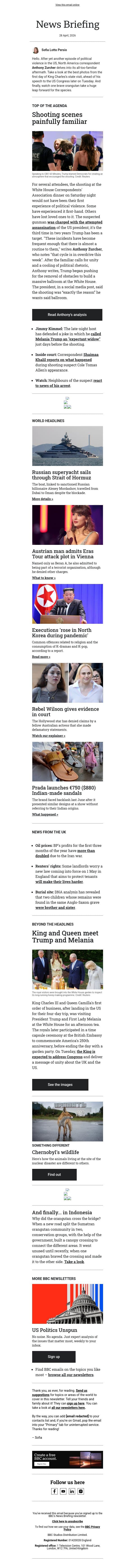 Why cycle of US political violence is in overdrive email from BBC screenshot