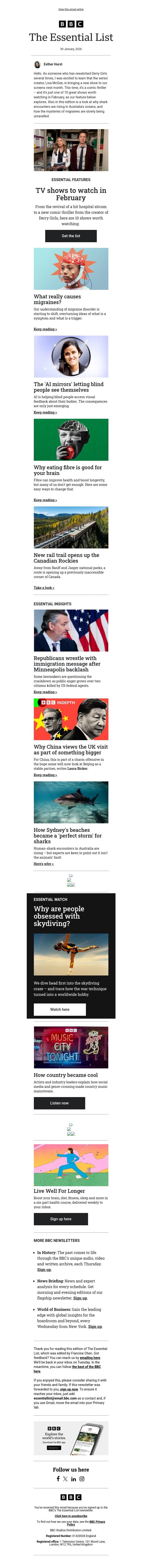 10 of the best TV shows to watch this February email from BBC screenshot