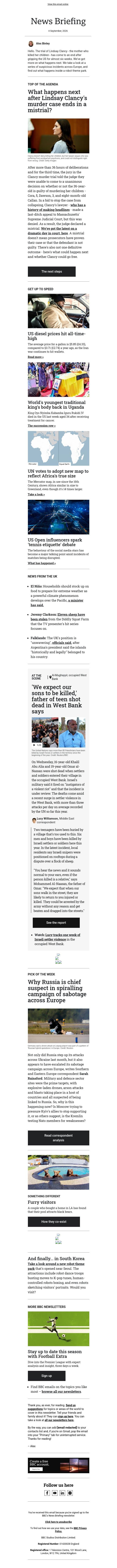 What next after Lindsay Clancy trial collapse email from BBC screenshot