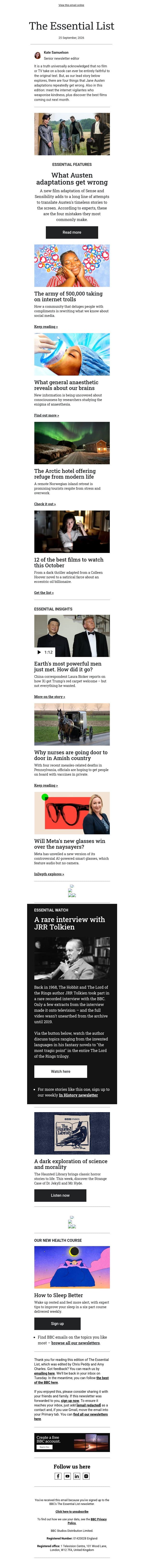 Four things Jane Austen adaptations get wrong email from BBC screenshot