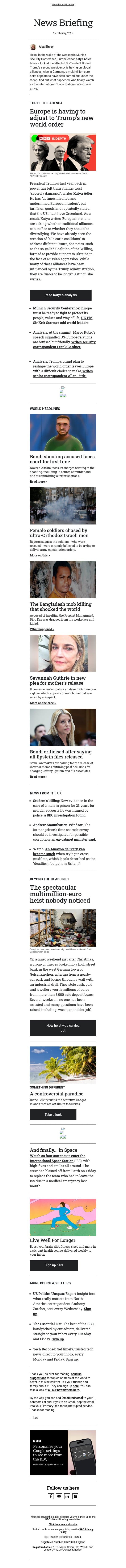 Are traditional global alliances still enough? email from BBC screenshot