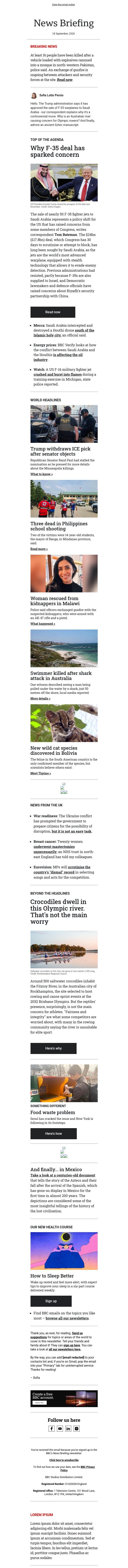 A controversial warplanes deal email from BBC screenshot