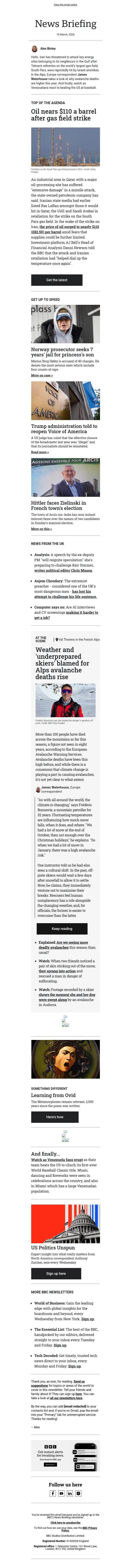 Iran retaliates for strike on gas field email from BBC screenshot