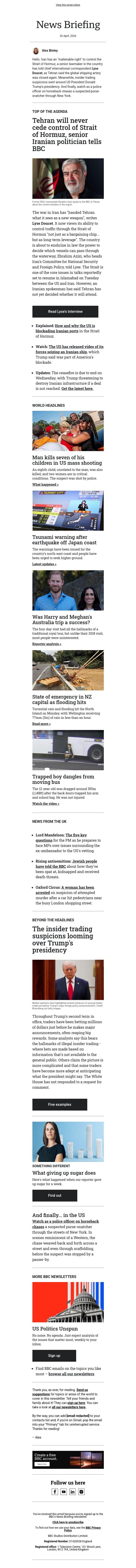 Why Strait of Hormuz is Iran's 'new weapon' email from BBC screenshot