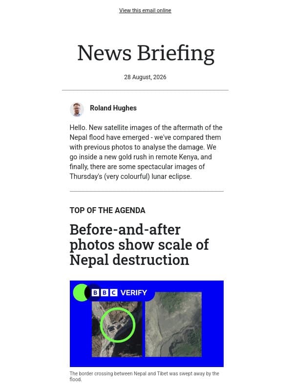 What Nepal satellite images reveal email from BBC