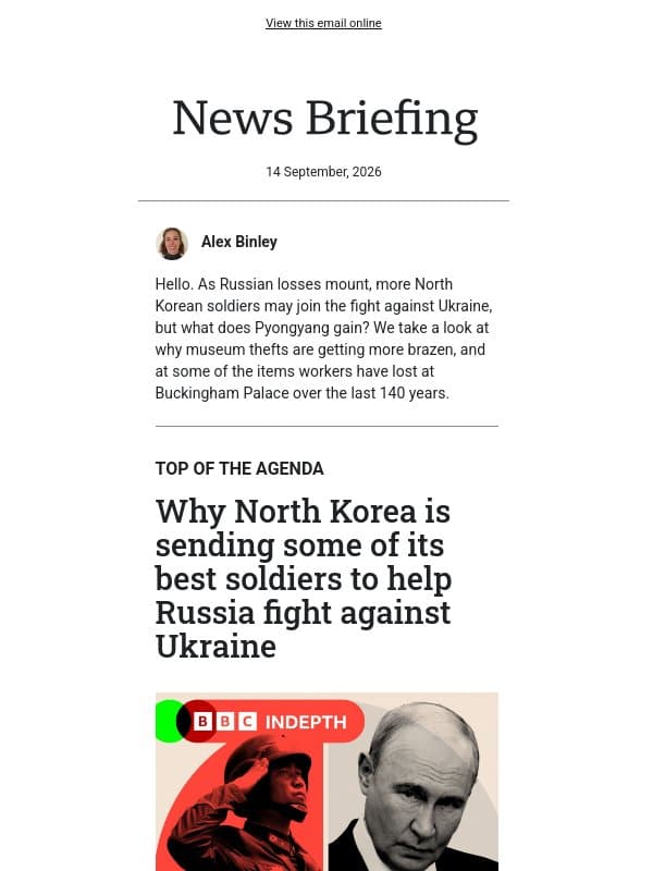 Will more North Korean troops join Russia's war? email from BBC
