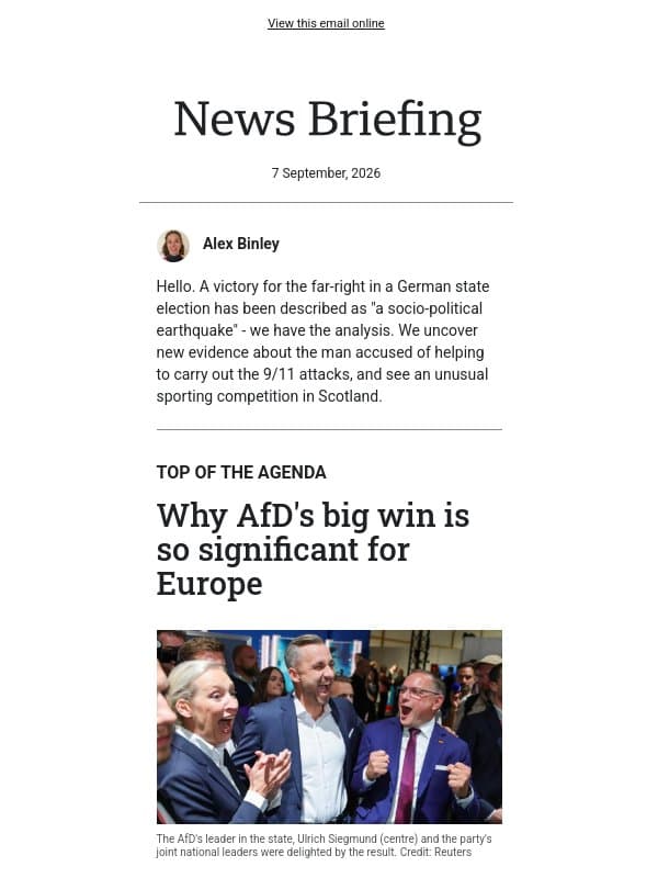 What far-right AfD's victory means email from BBC