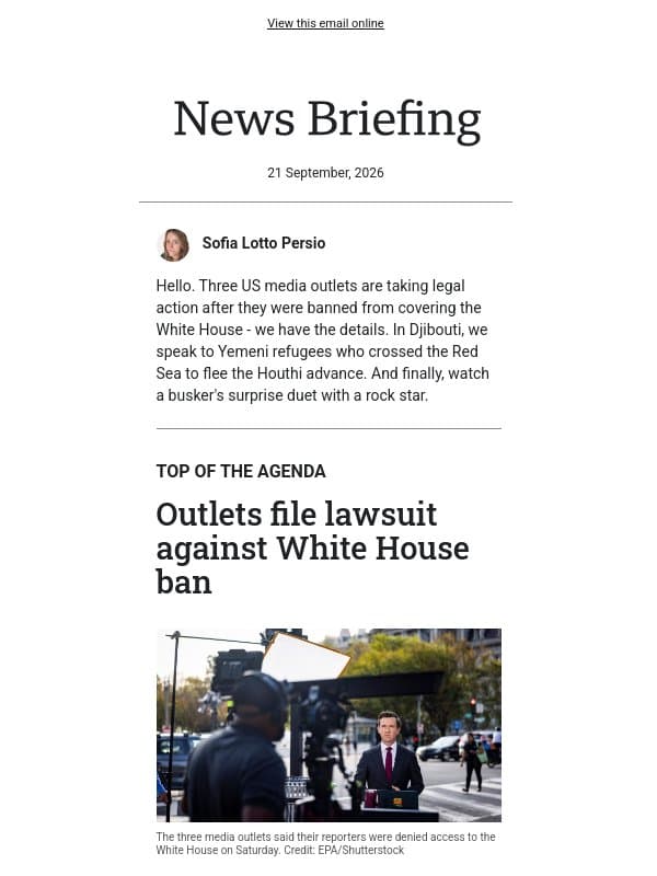 Networks push back over White House ban email from BBC