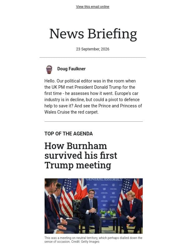 Inside Trump's first meeting with UK PM email from BBC