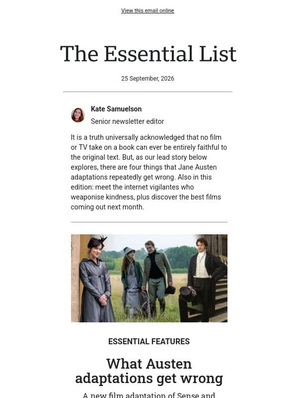 Four things Jane Austen adaptations get wrong email from BBC
