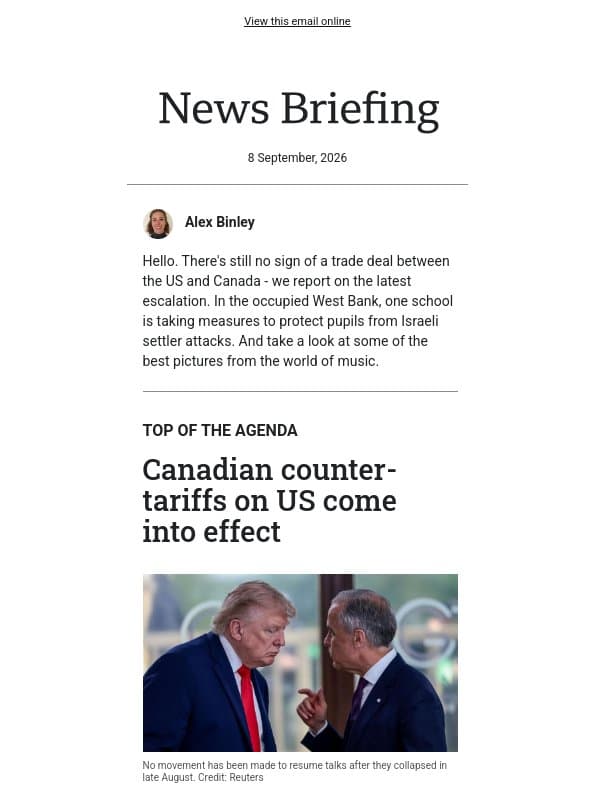 US-Canada trade war intensifies email from BBC