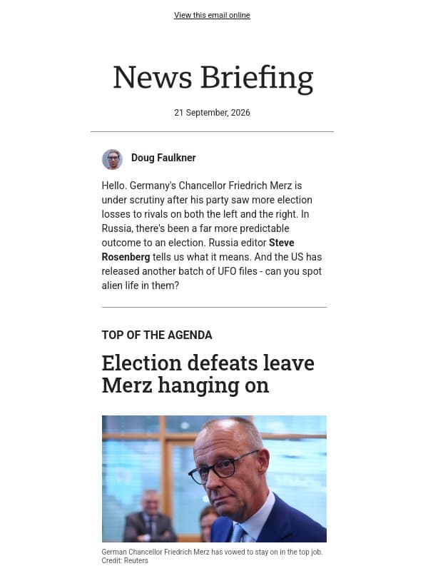 Why Germany's chancellor is having to hold on email from BBC