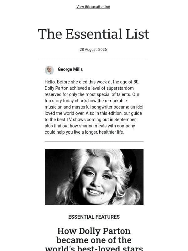 Dolly Parton's enduring appeal email from BBC