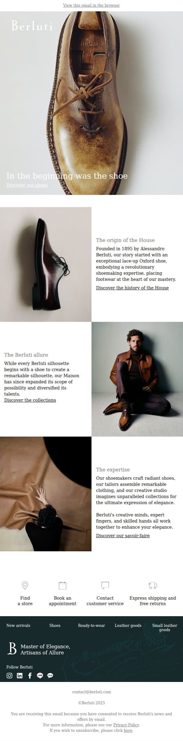 Play on your individuality with Berluti email from Berluti screenshot