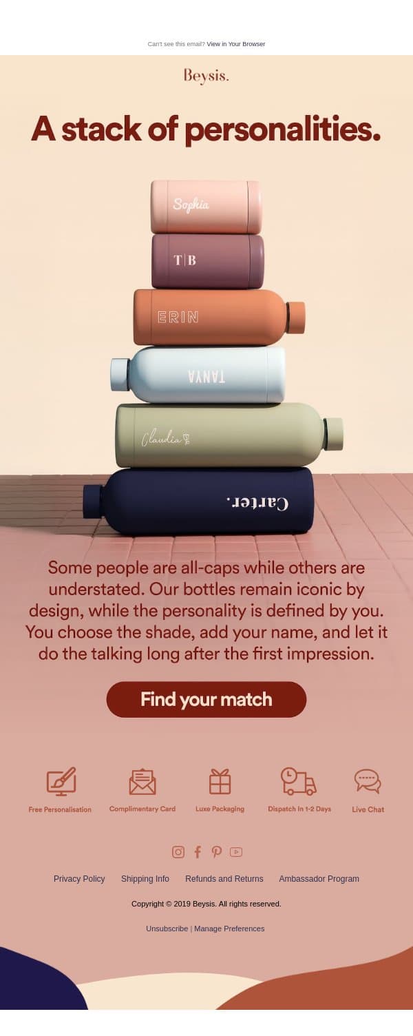 Which one feels like you? email from Beysis screenshot