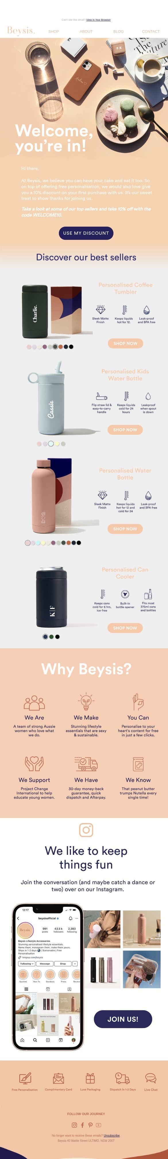 🍰 🧁 Your exclusive Beysis discount awaits 🍰 🧁 email from Beysis screenshot