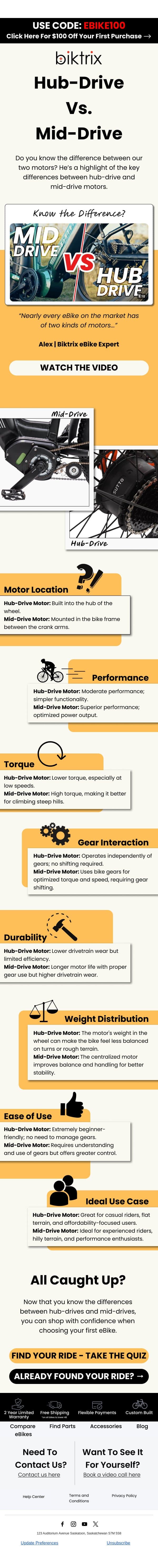 Hub-Drive vs Mid-Drive email from Biktrix screenshot