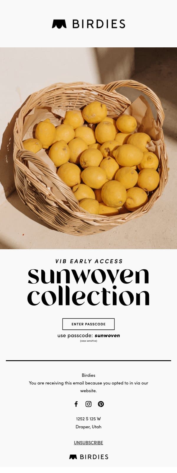 VIB Secret Early Access ☀️ email from Birdies screenshot